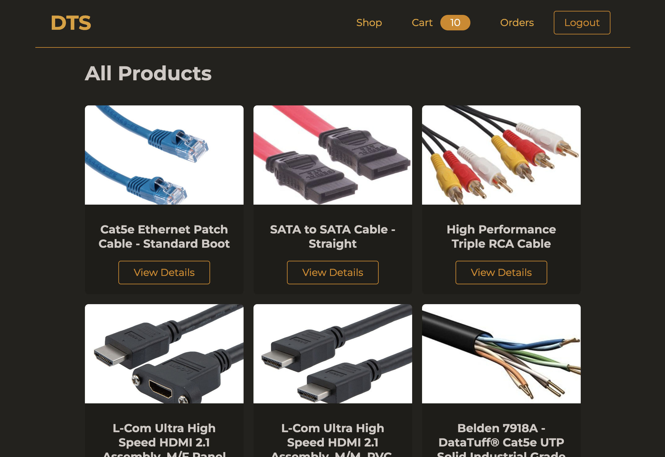 Snapshot of an online IT product store